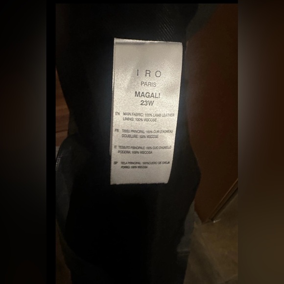 IRO WOMEN’S LAMB LEATHER SKIRT, SIZE 23W, Retail $995, Brand New W/Tags - Picture 7 of 7